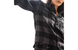 Nsf Levi Shirt In Charcoal Check