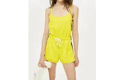 Topshop Playsuit In Yellow