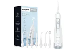 COSLUS Water Dental Flosser Teeth Pick&colon; Portable Cordless Oral Irrigator 300ML Rechargeable Travel Irrigation Cleaner IPX7 Waterproof  5020E &comma;WHITE
