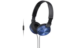 Sony MDR-ZX310AP ZX Series Wired On Ear Headphones with mic&comma; Blue&comma; 1 x 1 x 1 inche