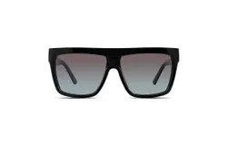 Velvet Eyewear Womens Shield Sunglass Style Melania in Black with an Aqua Lens - 100&percnt; UV Protection - Designed for Women - Designed in the USA