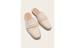 Kaanas Congo Square-Toe Mule In Off White