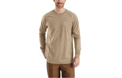 Carhartt Men&apos;s Force Long-Sleeve T-Shirt In Khaki