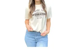 Comfort Colors Made To Worship Tee In White