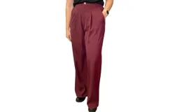 Sadie & Sage Silent Streets Wide Leg Pants In Wine