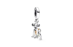 Pandora Women&apos;s Disney 100 Simba Pendant In Sterling Silver&sol;gold