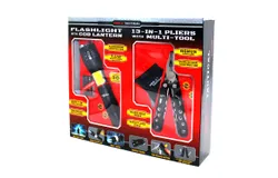 Pro-4 Tactical Gift Set&comma; 300 Lumin Flashlight with Cob Lantern & 13-In-1 Pliers with Multi-Tool