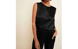 Nation Ltd Rachel Tie Back Shell Tank In Black