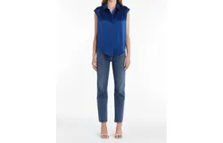 Amanda Uprichard Calvin Silk Top In Emerson