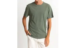 Rhythm&period; Linen Short Sleeve T-Shirt In Pine