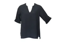 Ezze Wear Women&apos;s Dotty Gauze Cotton Teah Top In Black