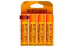 Beeswax Lip Balm Pack by Burts Bees for Unisex - 4 x 0&period;15 oz Lip Balm