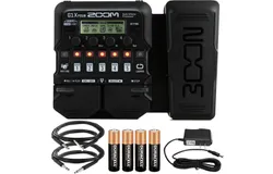G1X Four Guitar Multi-Effects Processor With Built-In Expression Pedal &plus; Pig Hog 10ft 1&sol;4" TRS - 1&sol;4" TRS Cable &plus; Pig Hog Tour Grade 10ft Instrument Cable 1&sol;4 Inch to 1&sol;4 Inch Right Angle to Straight Connectors - PH10R &plus; Pig Hog PP9V Pig Power 9V DC