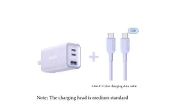 Anker multi-port TypeC fast charging PD charging plug Apple 15 notebook set purple with 1&period;8m C-C cable
