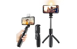 Cell Phone Selfie Stick Retractable And Foldable&comma; Cell Phone Tripod With Led Fill Light