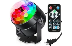 Sound Activated Party Lights with Remote Control Dj Lighting&comma; Disco Ball Strobe Lamp 7 Modes Stage Light for Home Room Dance Parties Birthday Karaoke Halloween Christmas Decorations