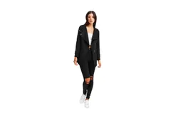 Belle & Bloom Women&apos;s Bad Girl Wool Blend Moto Coat in Black