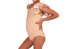 Habitual Kid Rumba Glow Swimsuit In Orange