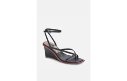 Dolce Vita Women&apos;s Gemini Wedge Sandal In Black Leather