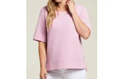 Tribal Ottoman Boat Neck Top In Lily
