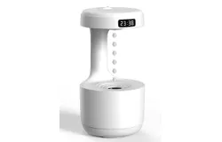 Humidifiers for Bedroom&comma; cool mist humidifiers Anti Gravity Water Drop with LED Clock Display&comma; 36dB Quiet Air Humidifier with Night Light for room Office