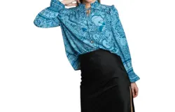 Umgee Much To Say Top In Slate Blue