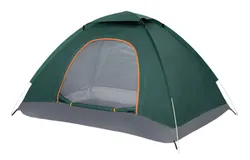 Beach Tent&comma;Beach Canopy Shade Tent ，Protection for 3-4 Person&comma; Waterproof Portable Easy Setup Beach Sun Shelter Tent for Outdoor Adventures&comma; Camping&comma; and Picnics with Carrying Bag-1-2 people dark green