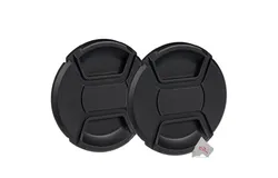 2-Pack 52mm Center Pinch Snap On Lens Cap Front Dust Cover for Canon Nikon Sony Fujifilm SLR Mirrorless Camera