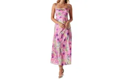 Astr Antlia Dress In Pink Lime Floral