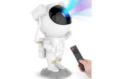 Star Projector Galaxy Night Light - Astronaut Space Projector&comma;  Lamp with Timer and Remote&comma;  WHITE