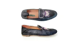 Meher Kakalia Women&apos;s Scarab Moccasin In Shiny Black