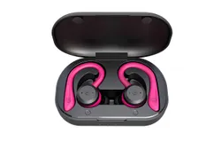 BE1032 Hanging Ear Wireless Bluetooth Headset Stereo Noise Reduction Call Clear IPX7 Waterproof Sports Headphones &lpar;Pink&rpar;