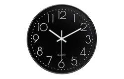Wall Clock&comma; 12” Dial&comma; Tick-Free&comma; Silent Battery-Powered Pointer with LCD Display&comma; Ideal for Modern Home&comma; Bedroom&comma; Kitchen and Office Decoration
