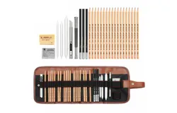 29PCS Pencil Set Drawing Sketching Charcoal Pencil Art Professional Art Supplies with Storage Pouch Bag Portrait Drawing Tool Great Gift for Adults Students Beginners and Artists
