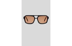 Banbé The Moss Aviator Sunglasses In Black-Cocoa