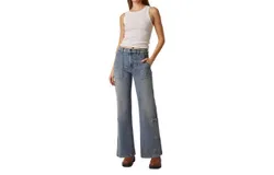 Edyson Hudson High Rise Wide Leg Jean In Light Savona Wash