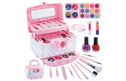 Girls Makeup Box Playset 24pcs&comma; Doll Makeup Accessories&comma; Gift for 4-12 Years Old Girls