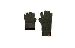 Bickley &plus; Mitchell Wool Waffle Fleece Gloves In Army Twist