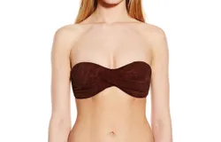 Pq Swim Women Goddess Strapless Bandeau Swimsuit Bikini Top In Brown