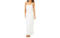 Lilly Pulitzer Gillian Lace Maxi Slip Dress In White