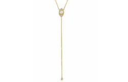 Leeada Hazel Lariet Necklace In Gold