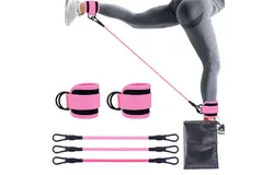 Ankle Resistance Bands with Cuffs&comma; Ankle Bands for Working Out&comma; Ankle Resistance Band&comma; Glutes Workout Equipment&comma; Butt Exercise Fitness Equipment for Women and Booty - Perfect for Home Gym Workout