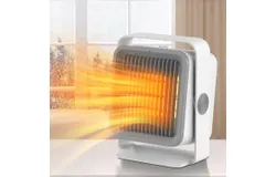 Space Heater&comma; Portable Electric Heater Adjustable Angle for Indoor Use&comma; Upgraded Small Desk Heater with Tip-Over and Overheat Protection for Bedroom&comma; Office（White&rpar;