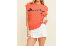 Cloud Ten Gameday Sweater In Orange