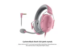 Razer BlackShark V2 X Gaming Headset&colon; 7&period;1 Surround Sound Capable - 50mm Drivers - Memory Foam Cushion - for PC&comma; PS4&comma; Nintendo Switch - 3&period;5mm Headphone Jack -pink