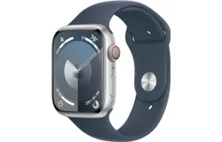 Apple Watch Series 9 45mm 4G Silver w&sol; ML Storm Blue Sport Band A2984 - Good Refurbished
