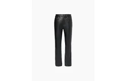 Mother The Insider Flood In Black Faux Leather