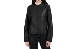 Lee Leather Jacket In Black