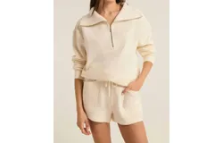 Z Supply Under The Palms Sweatshirt In Sea Salt