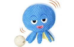 Octopus Interactive Dog Toys to Keep Them Busy with Electric Moving Automatic Ball&comma; Plush Stuffed Funny Cute Puppy Pet Toy for Boredom Christmas Birthday Gift for Small&comma; Medium&comma; Large Dogs